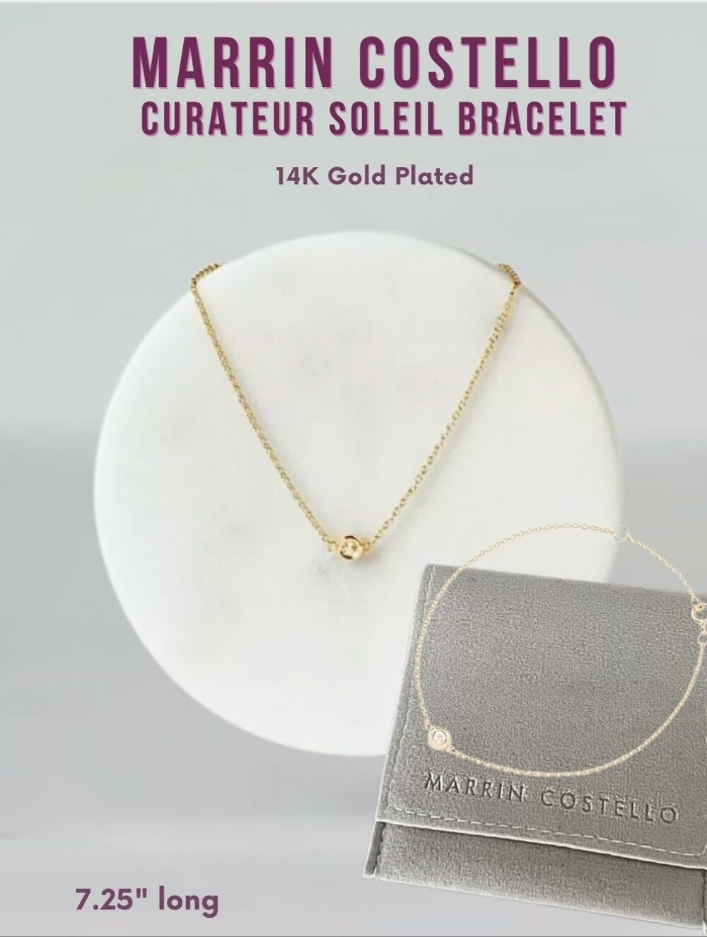 Marrin Costello Gold Curateur Soleil Bracelet - 14K Gold Plated